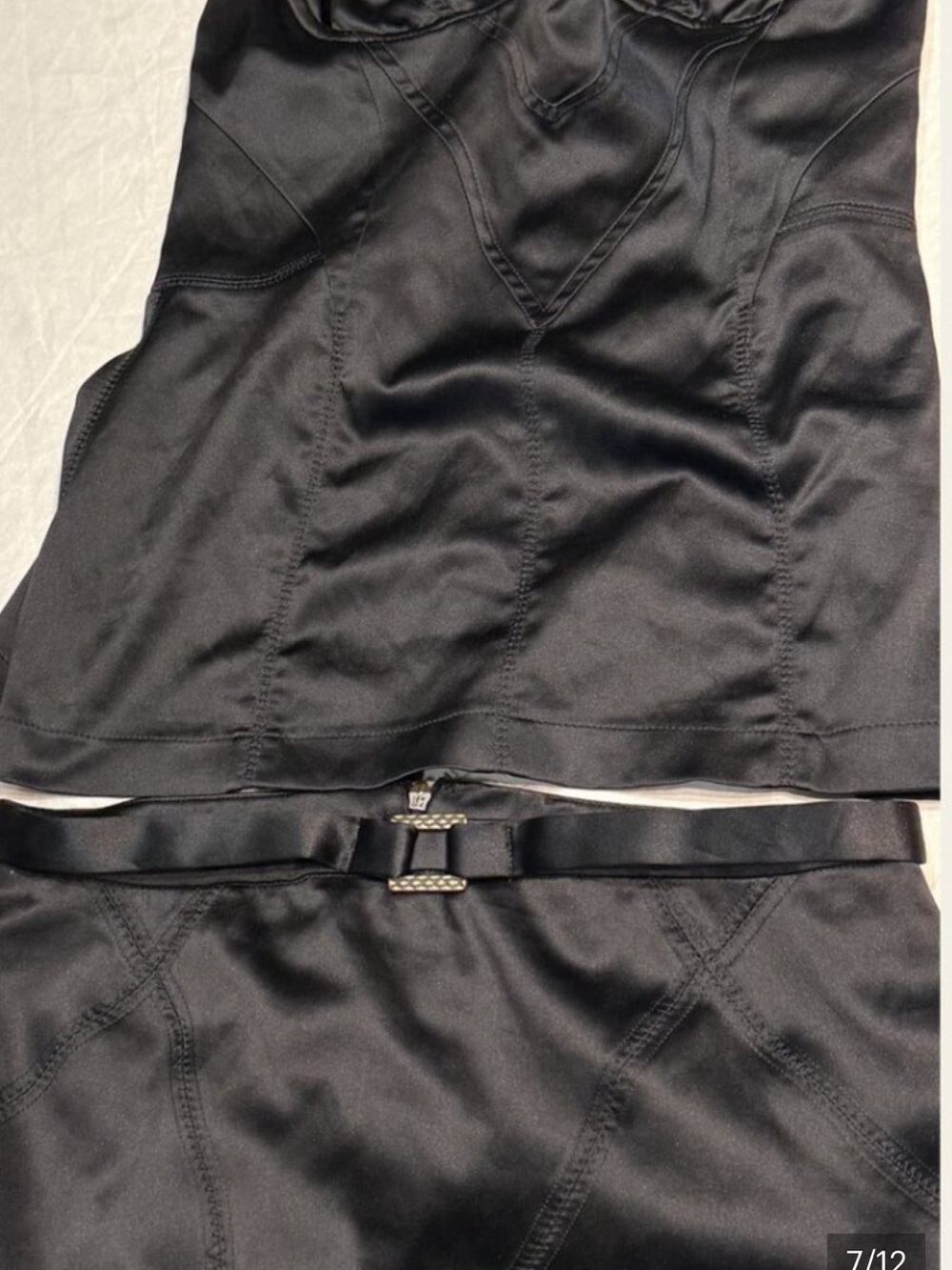 Just Cavalli Vintage Y2K Satin Corset Bustier Mermaid Maxi Skirt Set IT 44/42 - Picture 9 of 15